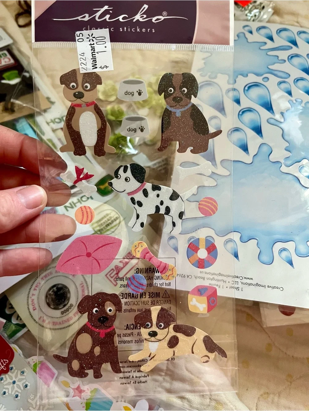 Dog-Themed Scrapbook Kit Junk Journal or Party Supplies - Brown/Cream